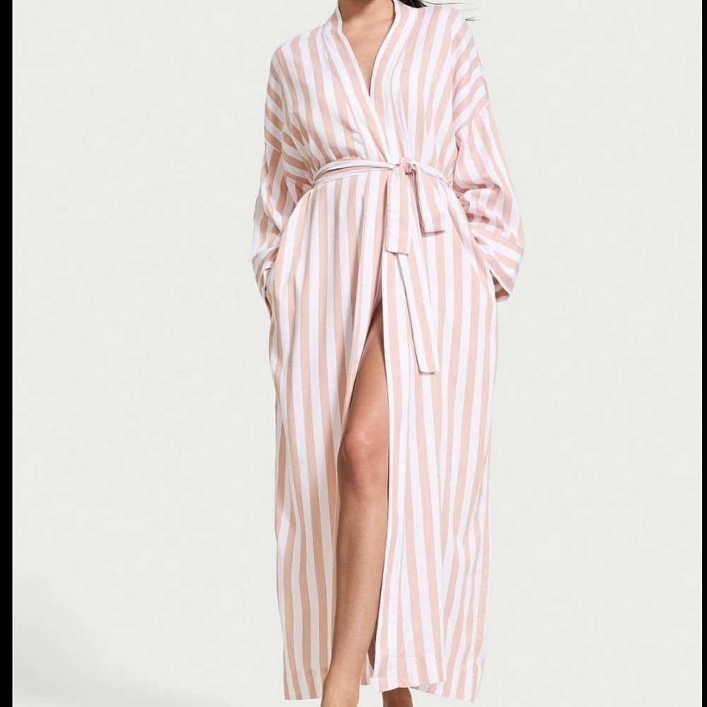 Victoria Secret Modal Cotton Long Robe Size M/L NWT - Picture 10 of 11